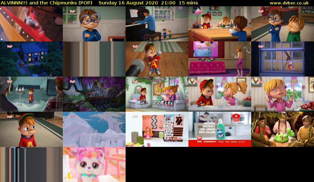 ALVINNN!!! and the Chipmunks (POP) Sunday 16 August 2020 21:00 - 21:15