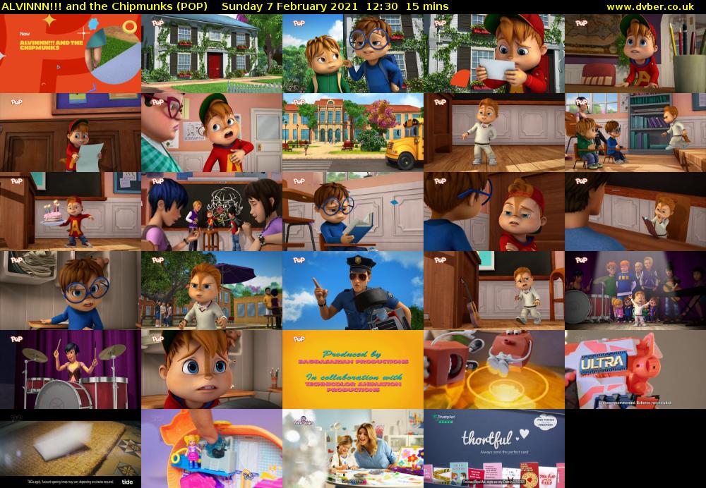 ALVINNN!!! and the Chipmunks (POP) Sunday 7 February 2021 12:30 - 12:45