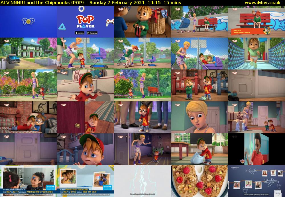 ALVINNN!!! and the Chipmunks (POP) Sunday 7 February 2021 14:15 - 14:30