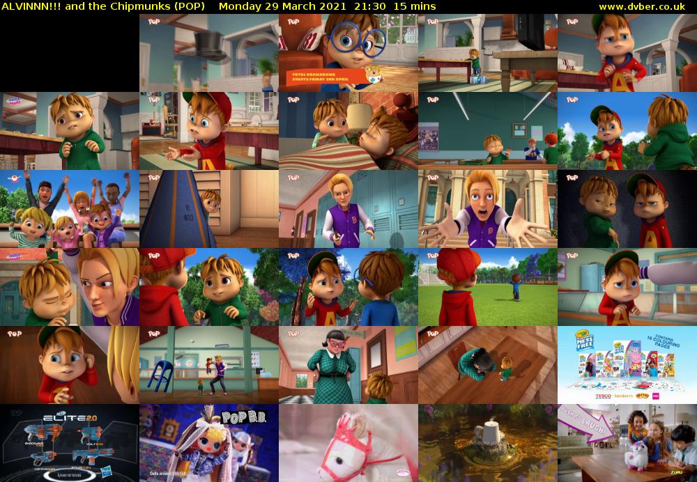 ALVINNN!!! and the Chipmunks (POP) Monday 29 March 2021 21:30 - 21:45