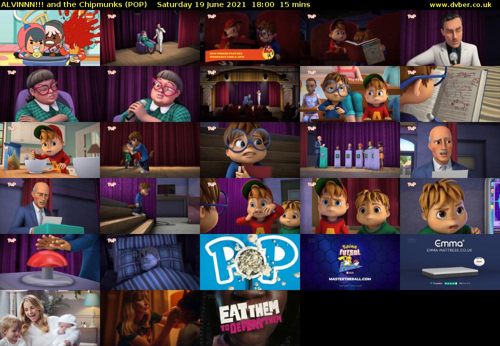 ALVINNN!!! and the Chipmunks (POP) Saturday 19 June 2021 18:00 - 18:15