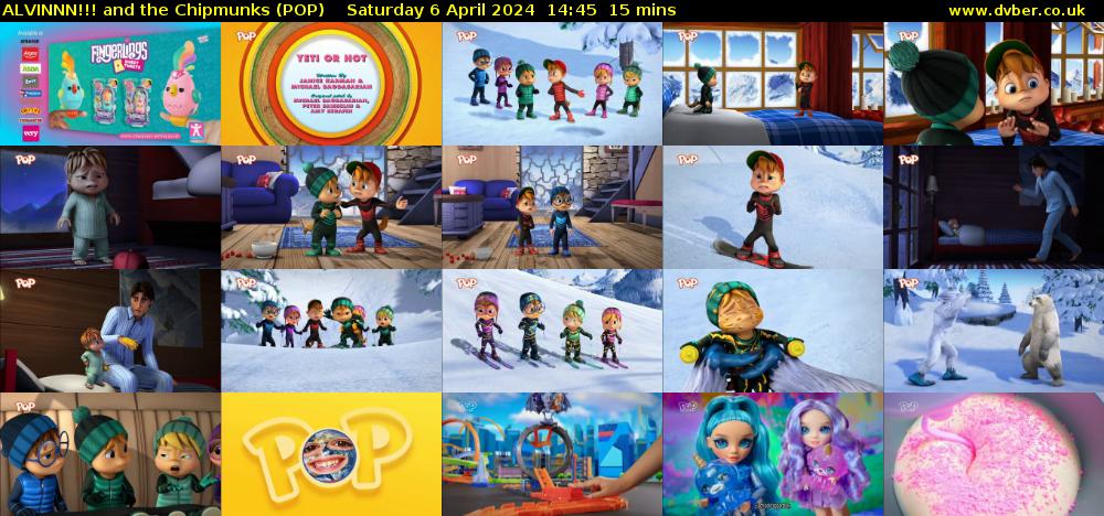 ALVINNN!!! and the Chipmunks (POP) Saturday 6 April 2024 14:45 - 15:00
