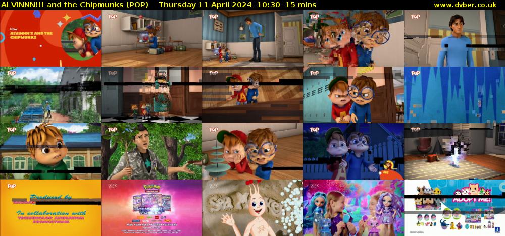 ALVINNN!!! and the Chipmunks (POP) Thursday 11 April 2024 10:30 - 10:45