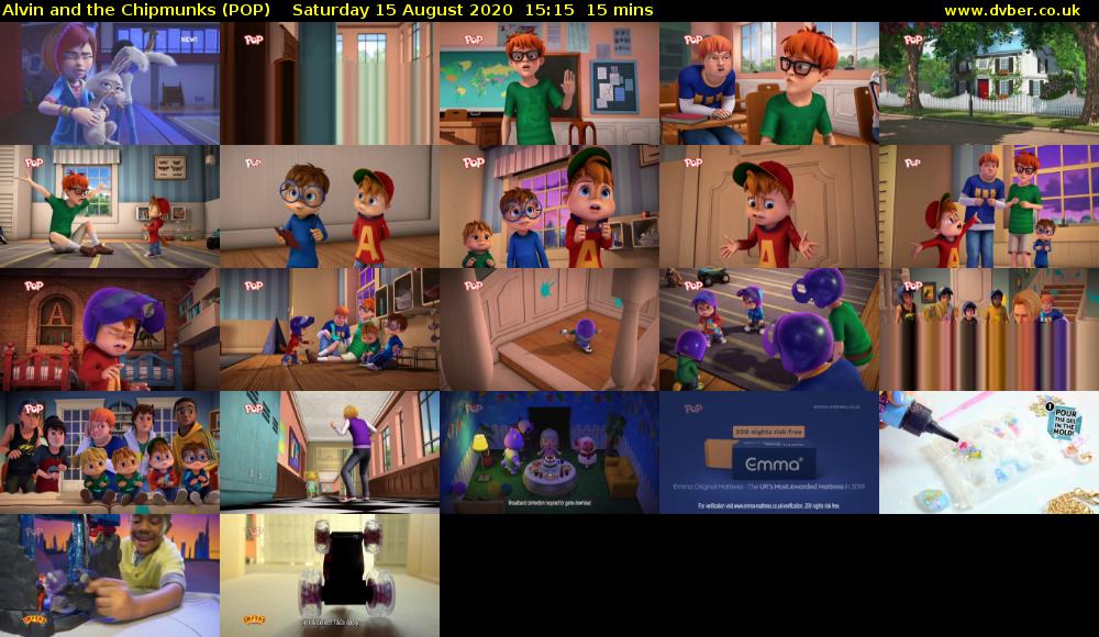 Alvin and the Chipmunks (POP) Saturday 15 August 2020 15:15 - 15:30