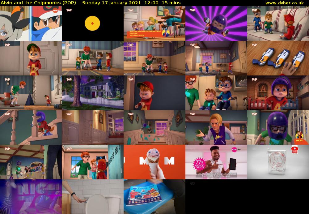 Alvin and the Chipmunks (POP) Sunday 17 January 2021 12:00 - 12:15