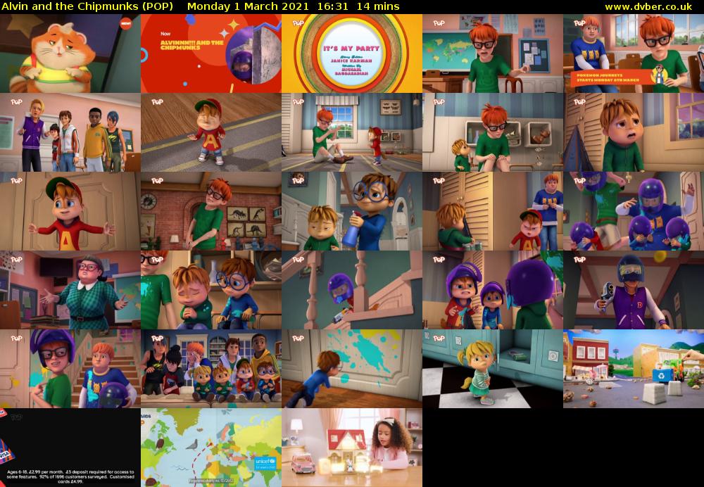 Alvin and the Chipmunks (POP) Monday 1 March 2021 16:31 - 16:45