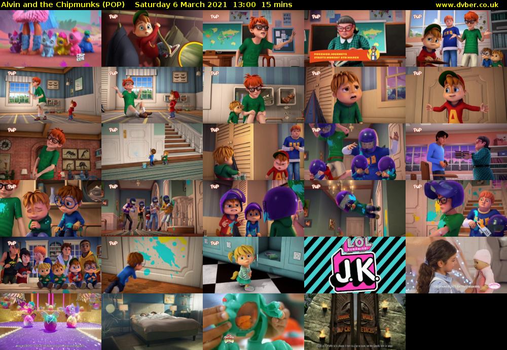 Alvin and the Chipmunks (POP) Saturday 6 March 2021 13:00 - 13:15