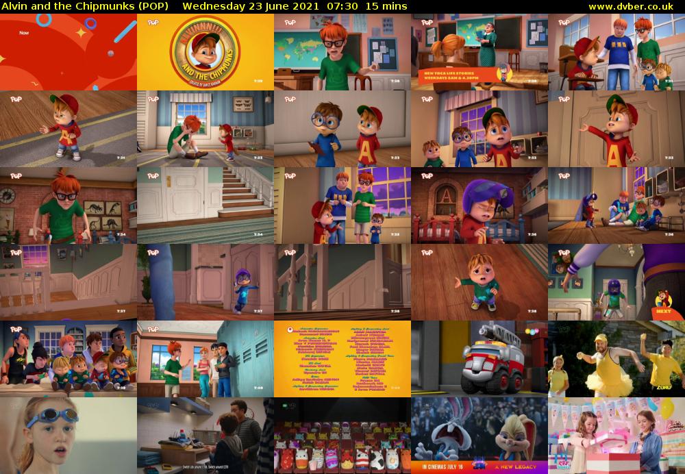 Alvin and the Chipmunks (POP) Wednesday 23 June 2021 07:30 - 07:45