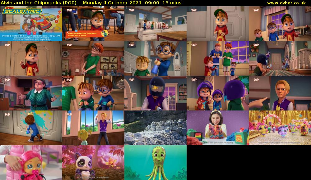 Alvin and the Chipmunks (POP) Monday 4 October 2021 09:00 - 09:15