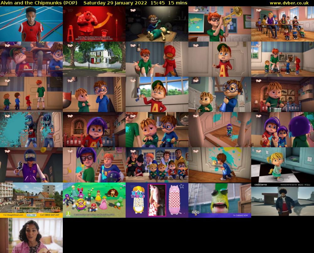 Alvin and the Chipmunks (POP) Saturday 29 January 2022 15:45 - 16:00