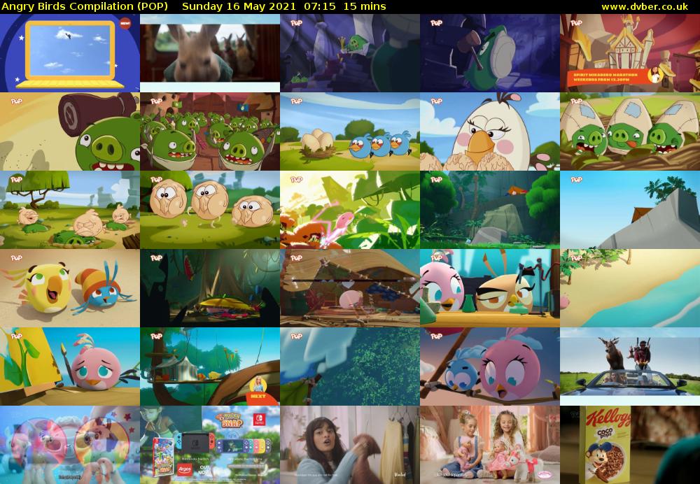 Angry Birds Compilation (POP) Sunday 16 May 2021 07:15 - 07:30