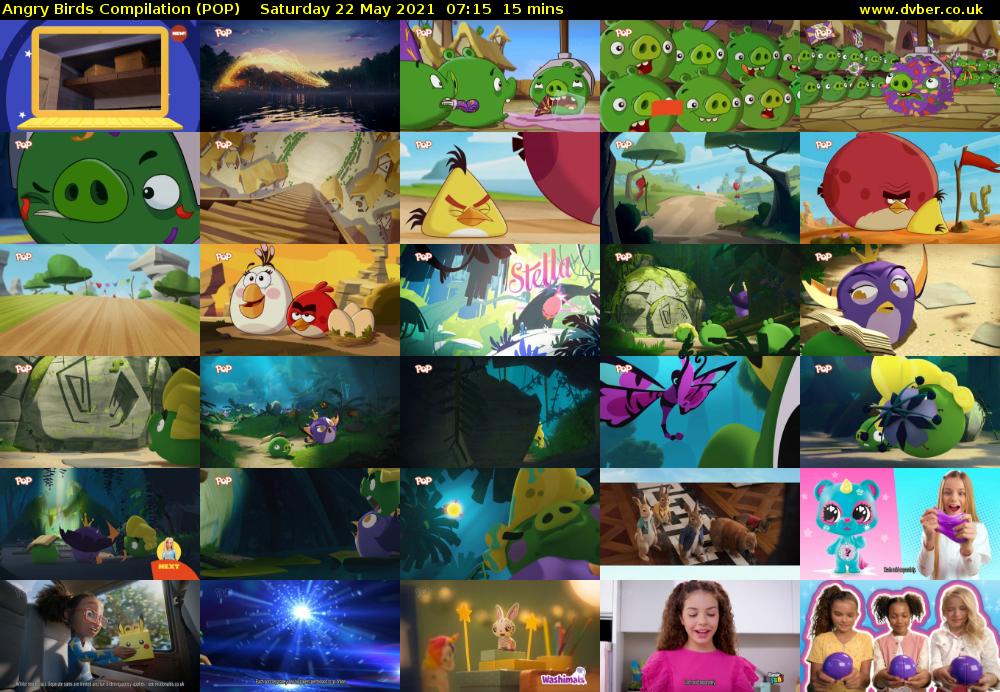 Angry Birds Compilation (POP) Saturday 22 May 2021 07:15 - 07:30
