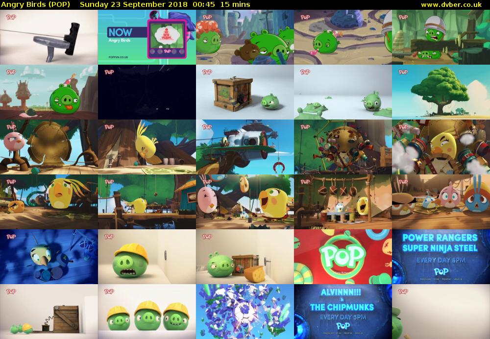 Angry Birds (POP) Sunday 23 September 2018 00:45 - 01:00