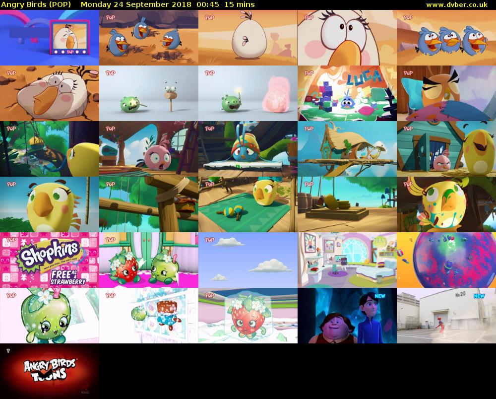 Angry Birds (POP) Monday 24 September 2018 00:45 - 01:00