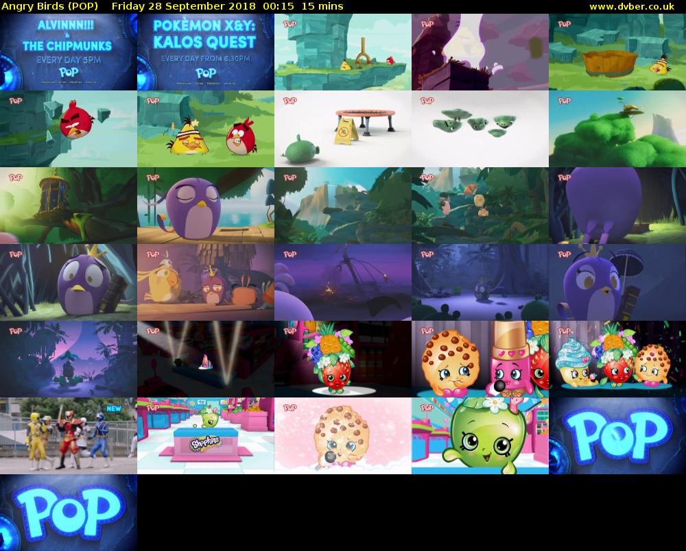 Angry Birds (POP) Friday 28 September 2018 00:15 - 00:30