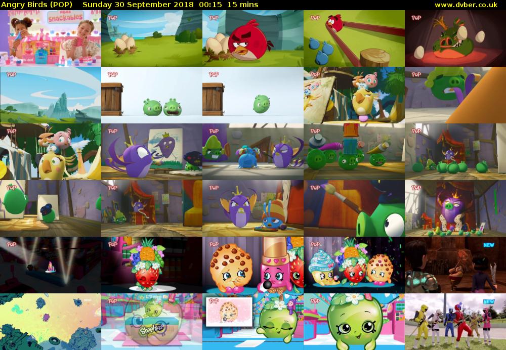 Angry Birds (POP) Sunday 30 September 2018 00:15 - 00:30