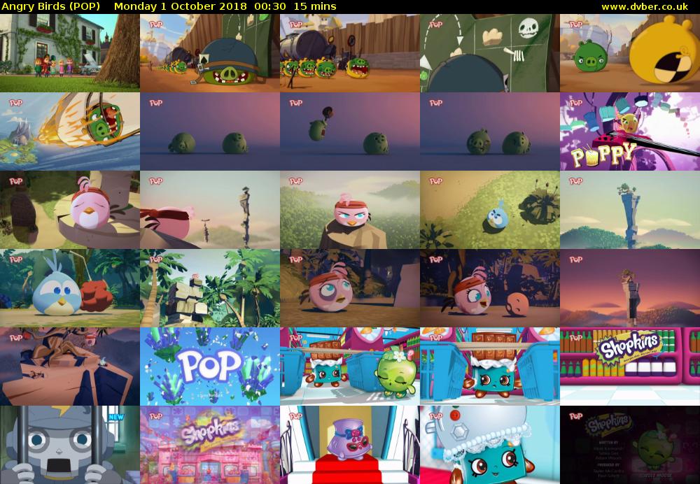 Angry Birds (POP) Monday 1 October 2018 00:30 - 00:45