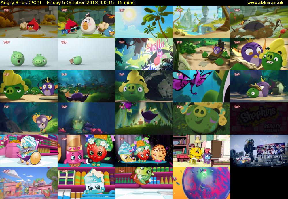 Angry Birds (POP) Friday 5 October 2018 00:15 - 00:30