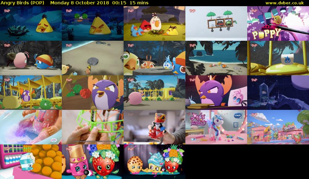 Angry Birds (POP) Monday 8 October 2018 00:15 - 00:30