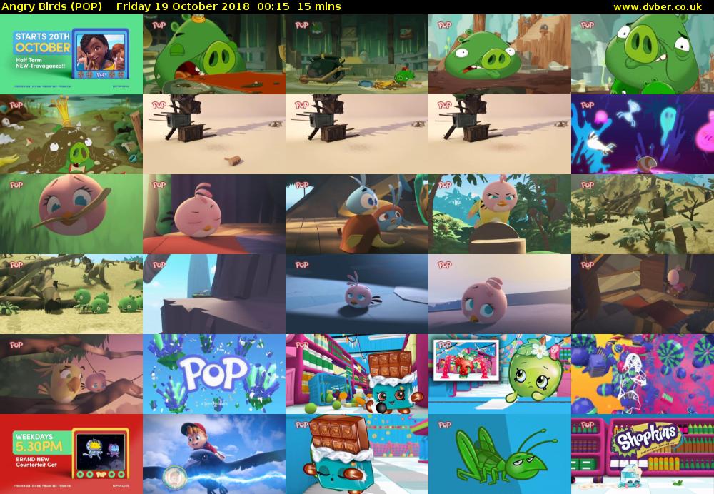 Angry Birds (POP) Friday 19 October 2018 00:15 - 00:30