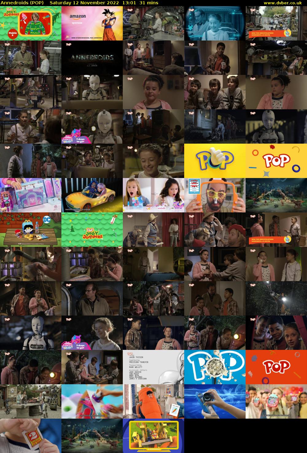 Annedroids (POP) Saturday 12 November 2022 13:01 - 13:32