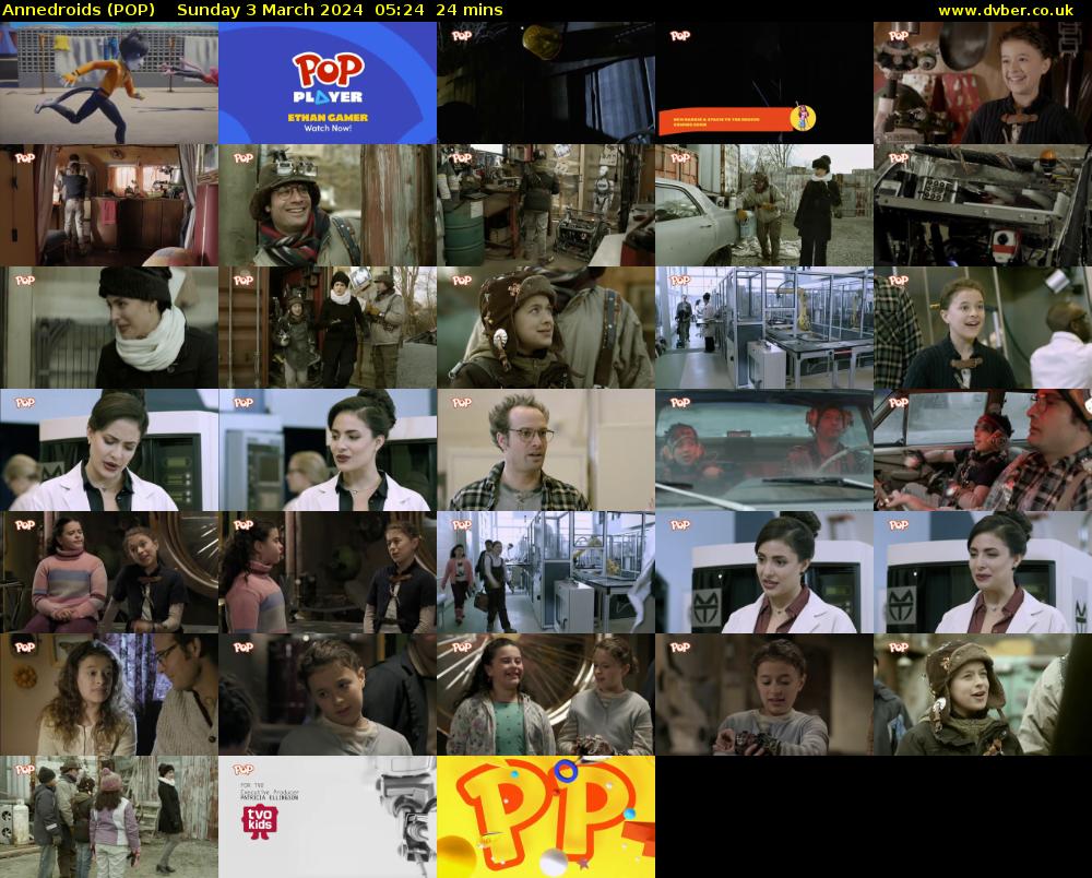 Annedroids (POP) Sunday 3 March 2024 05:24 - 05:48