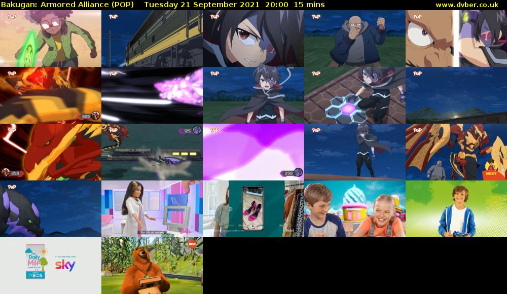 Bakugan: Armored Alliance (POP) Tuesday 21 September 2021 20:00 - 20:15