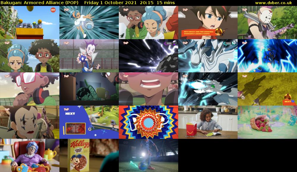 Bakugan: Armored Alliance (POP) Friday 1 October 2021 20:15 - 20:30