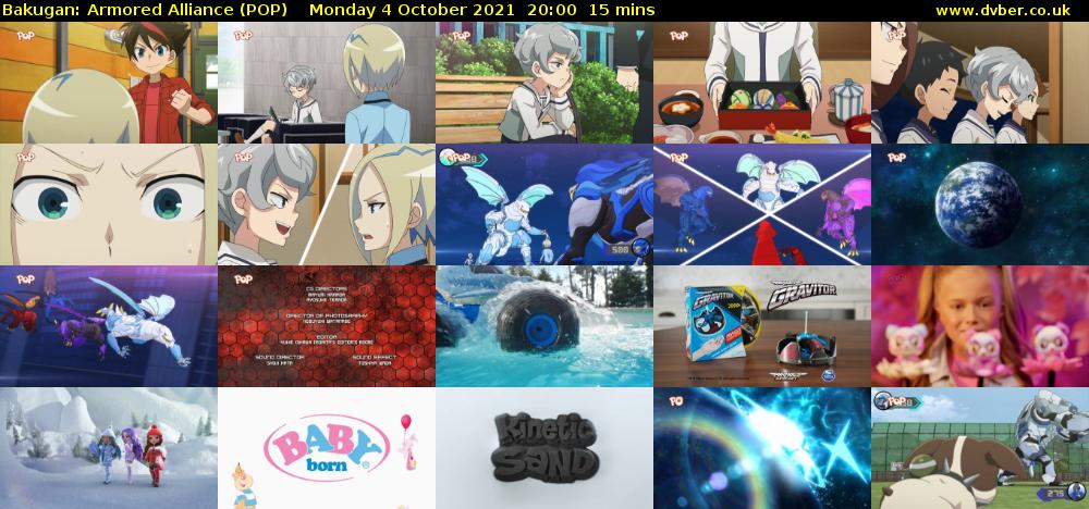 Bakugan: Armored Alliance (POP) Monday 4 October 2021 20:00 - 20:15