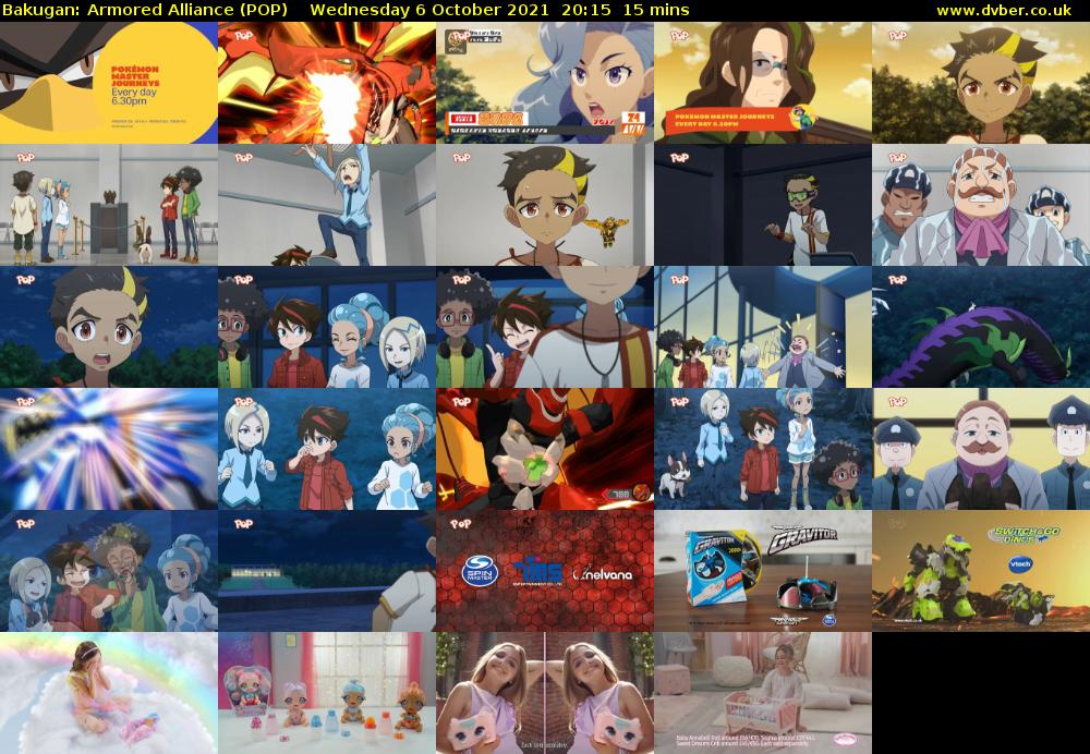 Bakugan: Armored Alliance (POP) Wednesday 6 October 2021 20:15 - 20:30