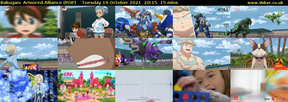 Bakugan: Armored Alliance (POP) Tuesday 19 October 2021 20:15 - 20:30