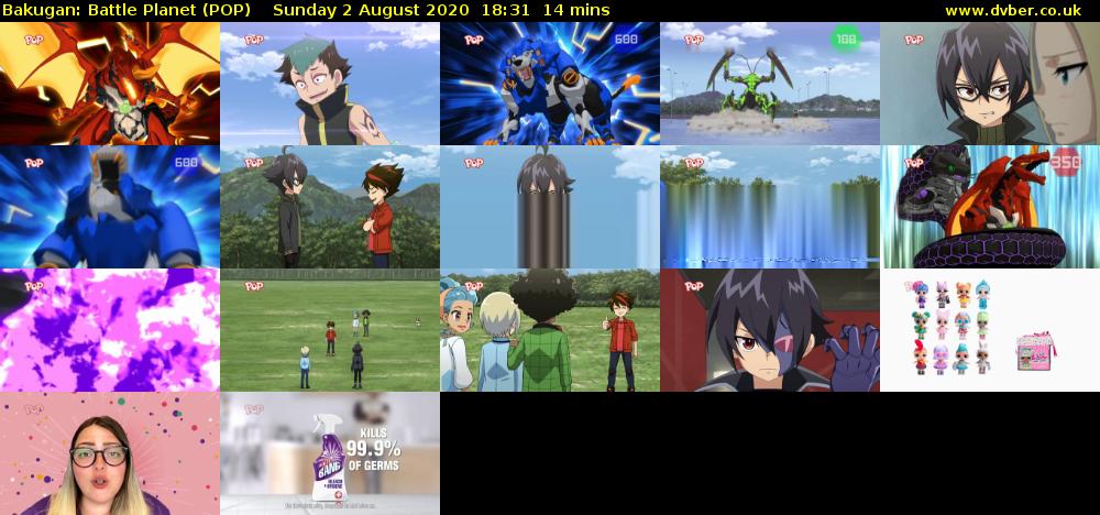 Bakugan: Battle Planet (POP) Sunday 2 August 2020 18:31 - 18:45