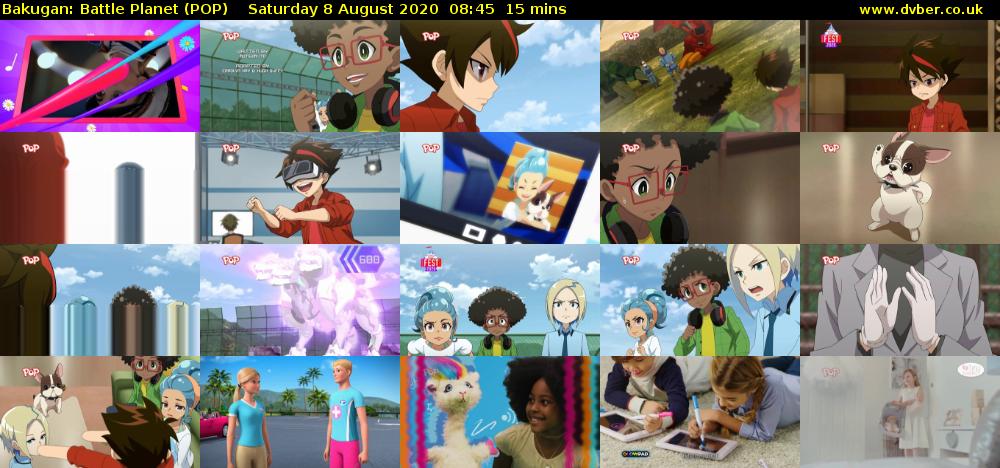 Bakugan: Battle Planet (POP) Saturday 8 August 2020 08:45 - 09:00