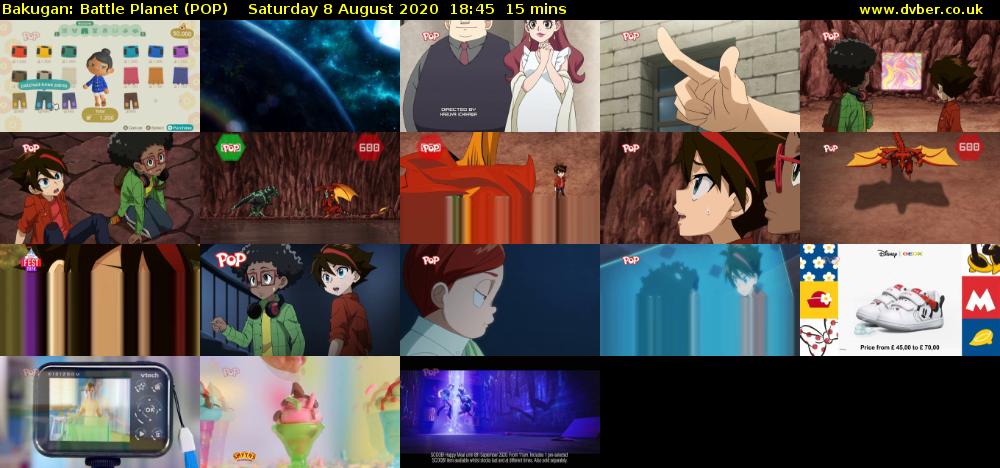 Bakugan: Battle Planet (POP) Saturday 8 August 2020 18:45 - 19:00