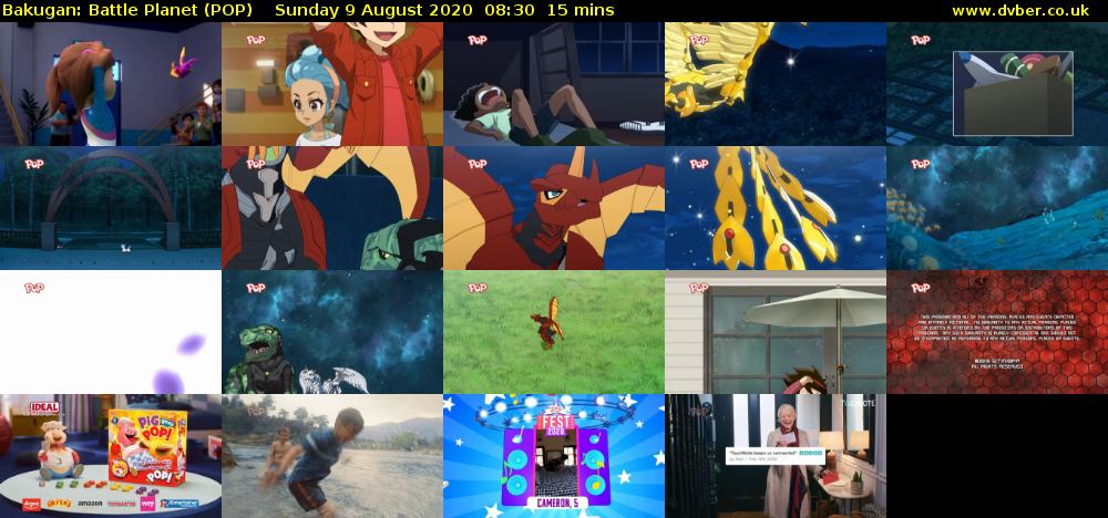 Bakugan: Battle Planet (POP) Sunday 9 August 2020 08:30 - 08:45