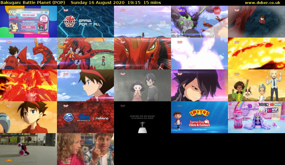 Bakugan: Battle Planet (POP) Sunday 16 August 2020 19:15 - 19:30