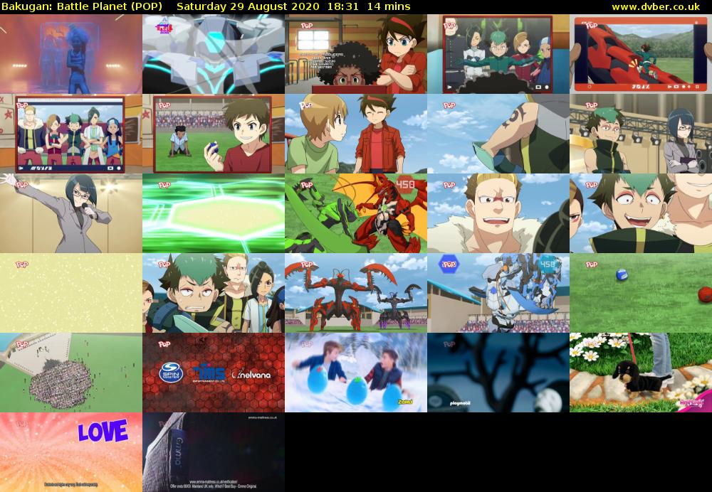 Bakugan: Battle Planet (POP) Saturday 29 August 2020 18:31 - 18:45