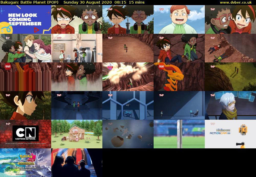 Bakugan: Battle Planet (POP) Sunday 30 August 2020 08:15 - 08:30