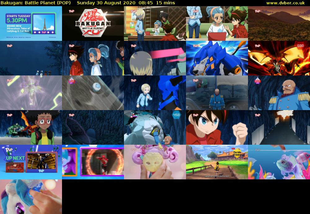 Bakugan: Battle Planet (POP) Sunday 30 August 2020 08:45 - 09:00