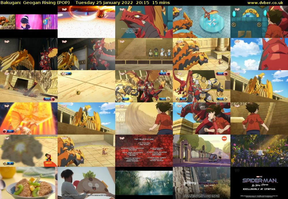 Bakugan: Geogan Rising (POP) Tuesday 25 January 2022 20:15 - 20:30