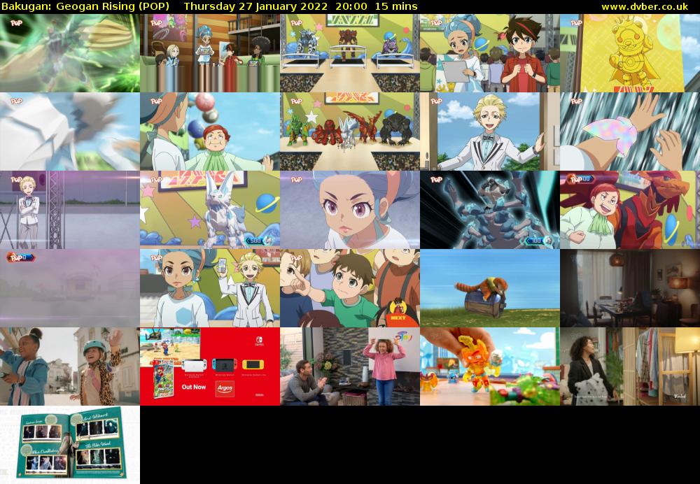 Bakugan: Geogan Rising (POP) Thursday 27 January 2022 20:00 - 20:15
