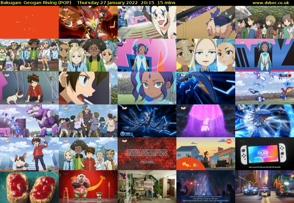 Bakugan: Geogan Rising (POP) Thursday 27 January 2022 20:15 - 20:30