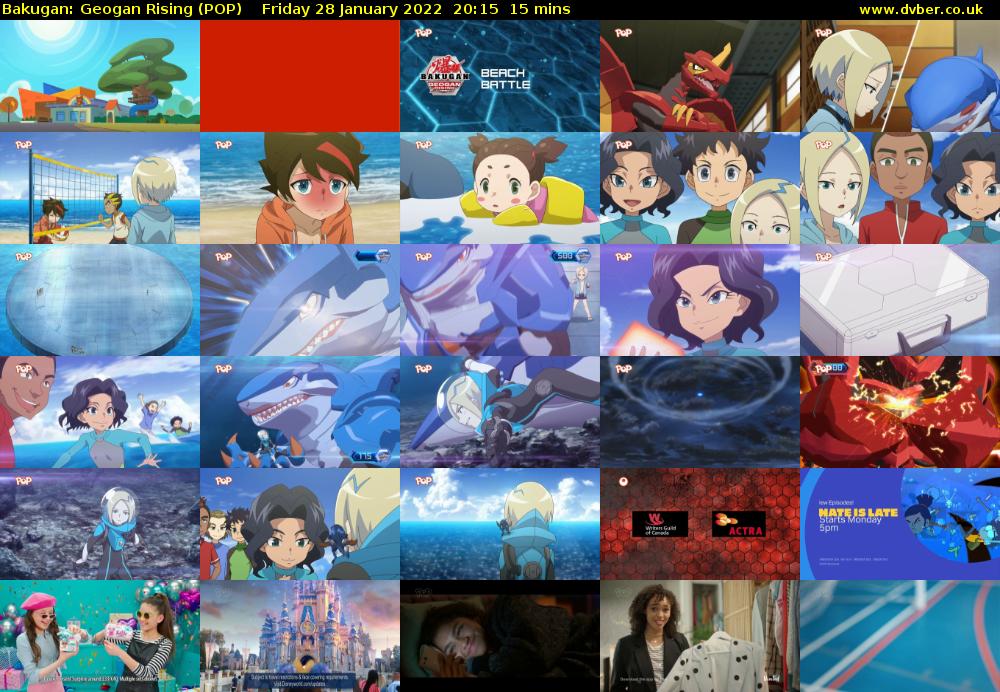Bakugan: Geogan Rising (POP) Friday 28 January 2022 20:15 - 20:30