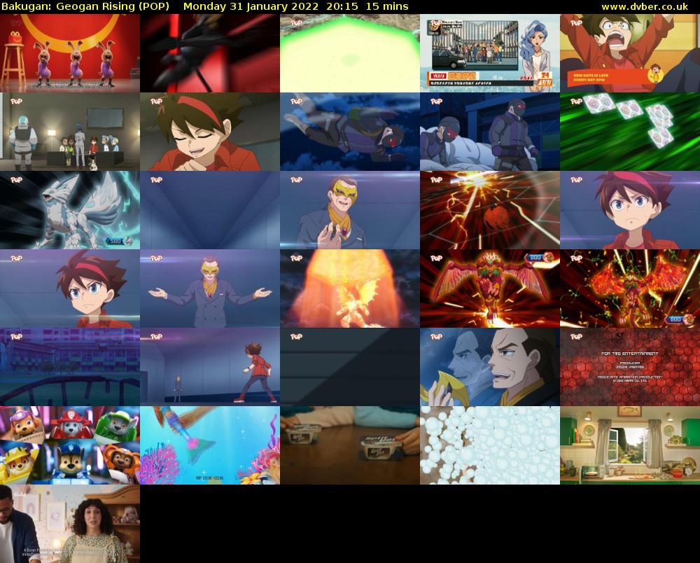 Bakugan: Geogan Rising (POP) Monday 31 January 2022 20:15 - 20:30