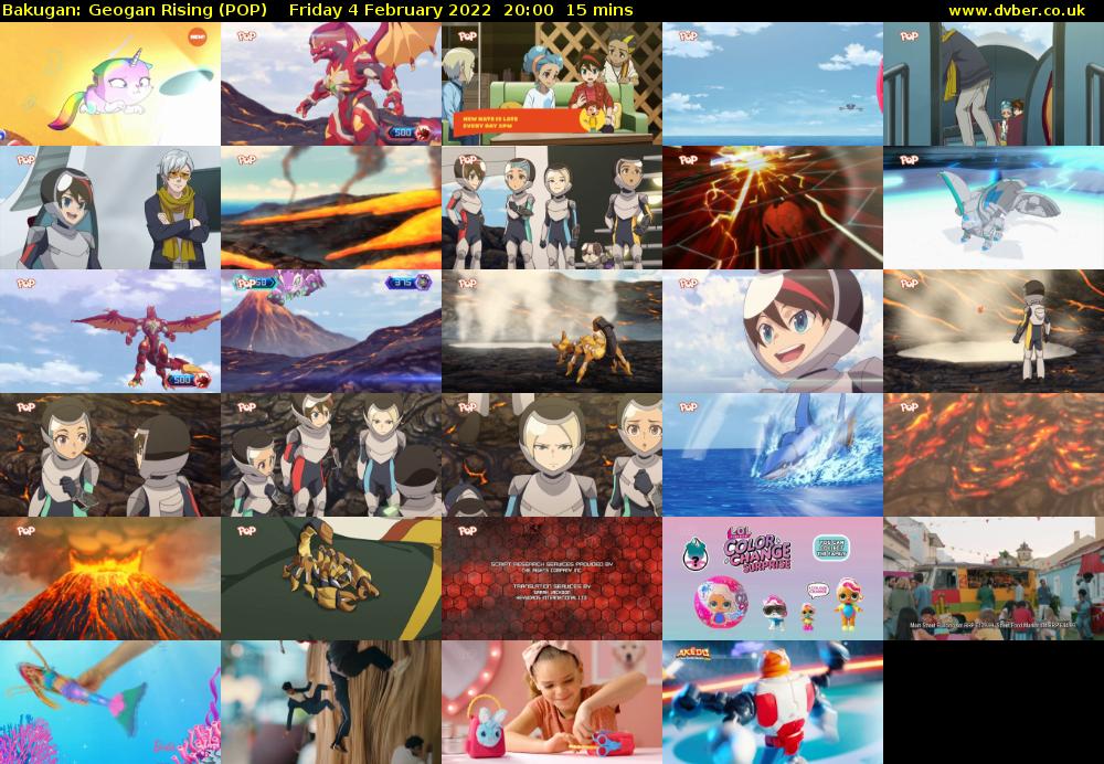 Bakugan: Geogan Rising (POP) Friday 4 February 2022 20:00 - 20:15