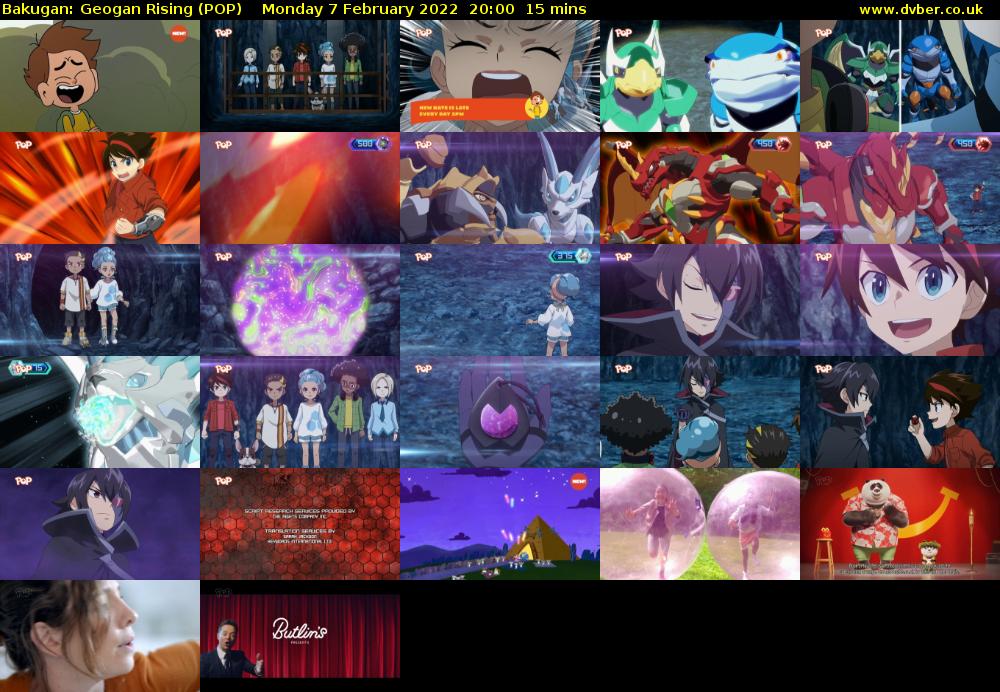 Bakugan: Geogan Rising (POP) Monday 7 February 2022 20:00 - 20:15
