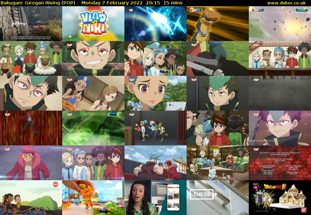 Bakugan: Geogan Rising (POP) Monday 7 February 2022 20:15 - 20:30