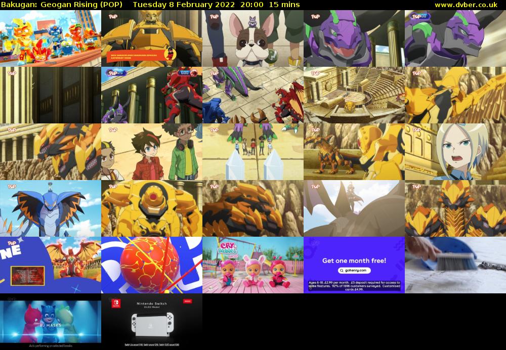 Bakugan: Geogan Rising (POP) Tuesday 8 February 2022 20:00 - 20:15
