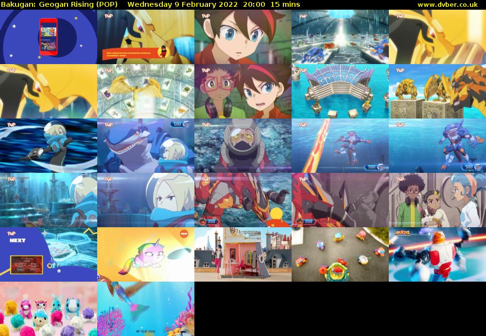 Bakugan: Geogan Rising (POP) Wednesday 9 February 2022 20:00 - 20:15