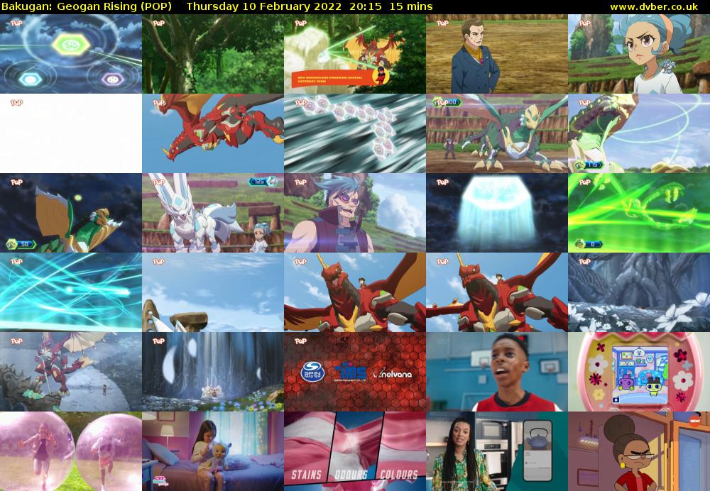 Bakugan: Geogan Rising (POP) Thursday 10 February 2022 20:15 - 20:30